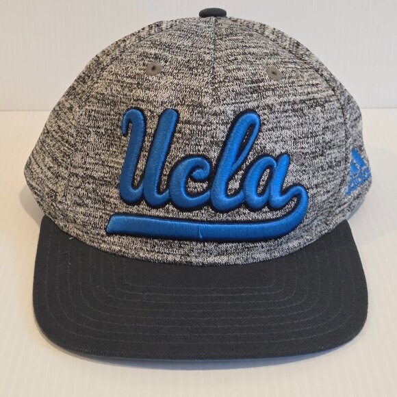 Adidas UCLA Bruins Hat Adult Script Adjustable Snapback Gray Blue Flat Bill - Picture 3 of 12